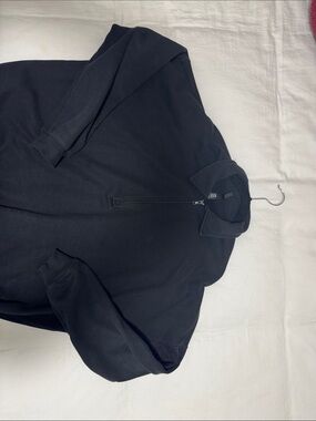 SKIMS Black Quarter-Zip Collar Sweatshirt